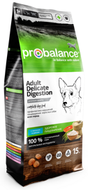 ProBalance Delicate Digestion для собак всех пород, с лососем и рисом (профилактика нарушений пищеварения), 15 кг